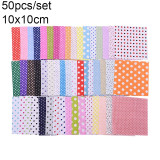50pcs Assorted Floral Printed Cotton Cloth Sewing Quilting Fabric for Patchwork Needlework DIY Handmade Material 10X10cm Square