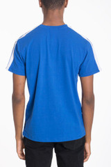 DUAL STRIPE TEE- BLUE