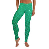 Mermaid Green Ombre  leggings, Capris and Shorts
