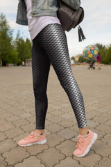 Black White Mermaid leggings, Capris and Shorts