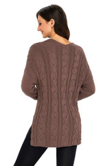 Mocha Oversized Cozy up Knit Sweater