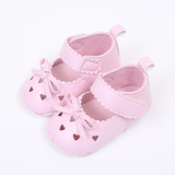 Cute Bowknot Hollow Newborn Baby Shoes