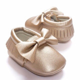 First Walker Solid PU Leather Crib Shoes