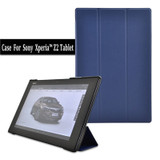 Original Leather cove Case For Sony Xperia Tablet Z2 + PC Stand Magnetic Smart Cover + Screen Protector +Stylus pen