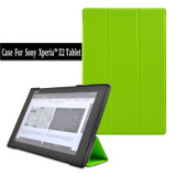 Original Leather cove Case For Sony Xperia Tablet Z2 + PC Stand Magnetic Smart Cover + Screen Protector +Stylus pen