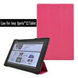 Original Leather cove Case For Sony Xperia Tablet Z2 + PC Stand Magnetic Smart Cover + Screen Protector +Stylus pen