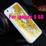 For iphone 5C New Clear Cellphone Back Cover Case Dynamic Liquid Glitter Sand Quicksand Star For iphone 5C Phone cases J0083
