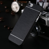High Quality !! New Luxury Aluminum Metal Brush Case For iphone 5 5S 5G Hard Phone Back Cover Motomo Logo SGS03883