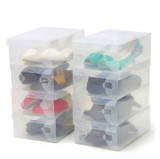 10X Transparent Clear Plastic Shoe Boxes Stackable Foldable Organizer Box Bulk