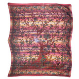 Cadi Cotton Bedspread / Wall Art - Tree of Life - Ruby