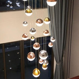Long Nordic Demi-Orbs LED Chandelier