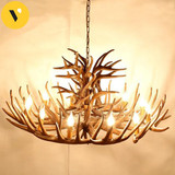 Rustic Antler Design Candle Chandelier