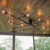 Industrial Nordic Pipe Wrought Ceiling Light