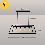 Industrial Trapezoid Prism Frame Lampshade