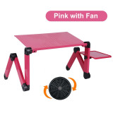 Adjustable Laptop Desk Stand Portable Aluminum Ergonomic Lapdesk For TV Bed Sofa PC Notebook Table Desk Stand With Mouse Pad