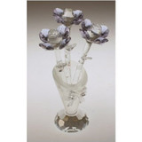 Crystal Flower in Crystal Vase (Purple)