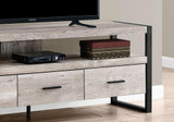 21.75" Taupe Particle Board, Hollow Core, & Black
