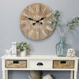 23" X 1" X 23" Natural Mdf With Wood Veneer Wall Clock