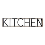 39.37" X 0.39" X 7.87" Black Grey Metal Wall Décor