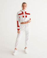 Fashion Wakerlook Women's Cropped Windbreaker