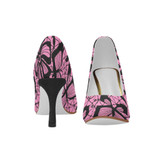 Black and Pink Wakerlook Women's Pumps