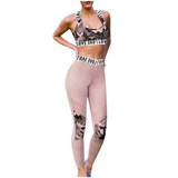 Women Sport Suit Yoga Set Gym Workout Clothes Sleeveless Fitness Crop