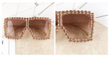 Oversized Square Diamond Sunglasses Women Yellow Big Frames Glasses