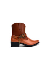 High Top Ankle Cowboy Boot Tan
