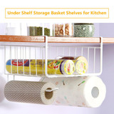 Kitchen Storage Bin Under Shelf Wire Rack Cabinet