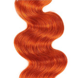 Beumax Blonde Body Wave Bundles With Closure Orange Brazilian Hair