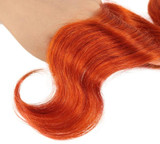 Beumax Blonde Body Wave Bundles With Closure Orange Brazilian Hair