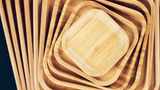 Natural Bamboo Plate 8" X 8" | 20,5 Cm X 20.5 Cm