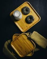 Natural Bamboo Plate 8" X 8" | 20,5 Cm X 20.5 Cm