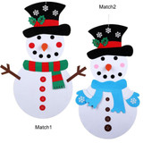Kids DIY Felt Christmas Tree Snowman Decoration New Year Toys