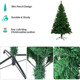 Seven point five ft Hinged Fir Pencil Artificial Christmas Tree