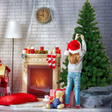 Seven point five ft Hinged Fir Pencil Artificial Christmas Tree