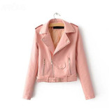 Vintage Black PU Leather Jacket Outerwear