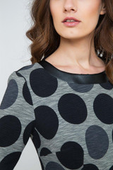 Fitted Polka Dot Midi Dress