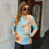 Tie-dye Printed Long Sleeve Sweatshirt Jackets