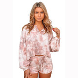 Lantern Long Sleeve Tie-dye Printed Sports Tracksuit
