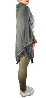 Bohemian Fashion Cowl Neck Winter Ponchos Sweaters Pullovers