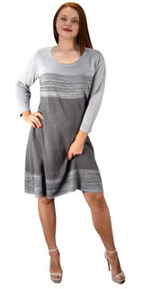 Winter Fashion Fine Gauge Stripe Sweater Dress