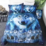 Galaxy Star Wolf Bedding Set