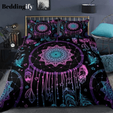 Purple Dreamcatcher Boho Feathers Bedding Set Purple Dreamcatcher Boho Feathers Bedding Set
