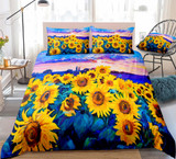 Oil Painting Sunflowers Bedding Set