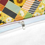 Geometric Patchwork Sunflower Bedding Set