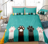 Cartoon Cat Paws Bedding Set