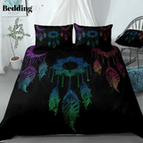 Rainbow Feathers Boho Dreamcatcher Bedding Set