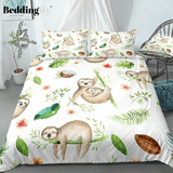Different Forms Cute Sloth Bedding Set