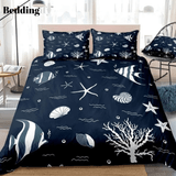 Starfish Ocean Wave Fish Bedding Set